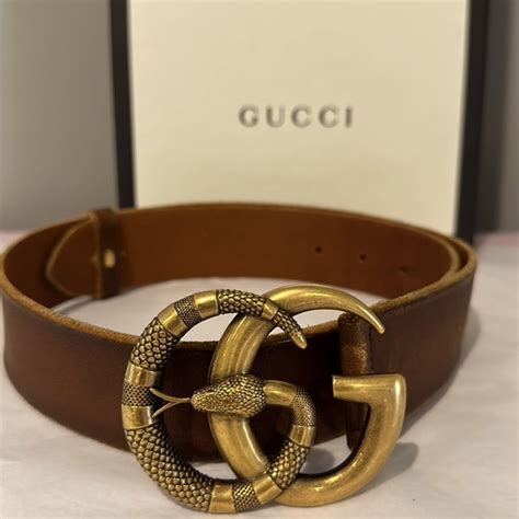 Gucci double g snake leather